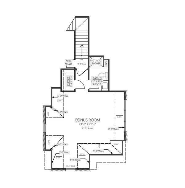 European Floor Plan - Upper Floor Plan #1094-24