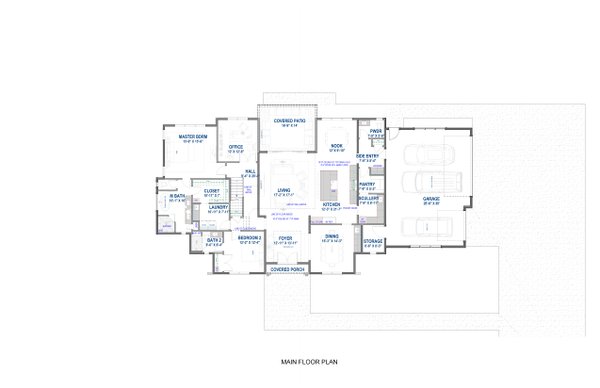 Traditional Floor Plan - Main Floor Plan #1069-35