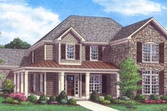 Exterior - Front Elevation for Traditional House Plan #329-361 - 3 bed, 3 bath