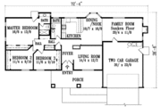 Adobe / Southwestern Style House Plan - 3 Beds 2 Baths 1539 Sq/Ft Plan #1-1314 