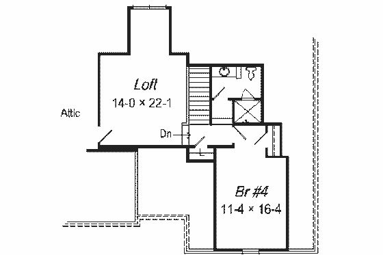 Floor Plan - Upper Floor for Traditional House Plan #329-274 - 4 bed, 3 bath