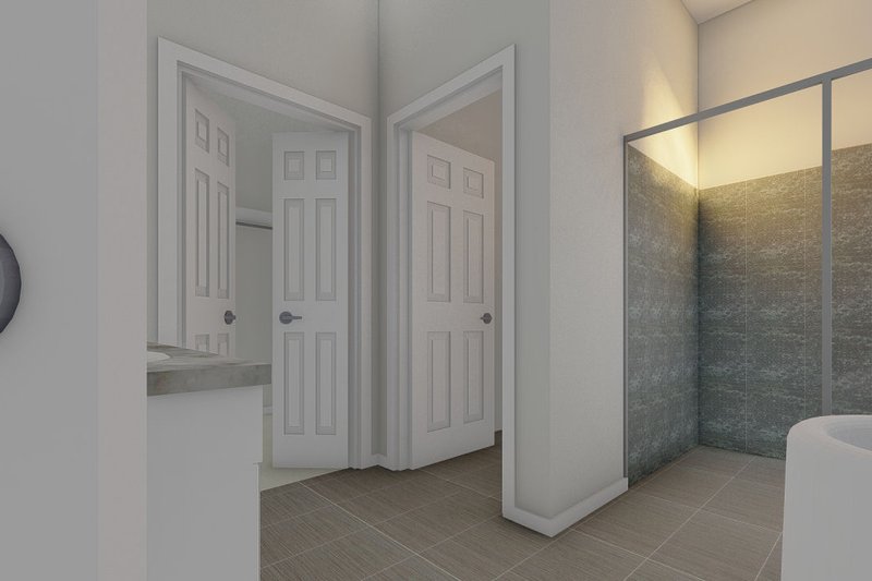 House Blueprint - Interior - Master Bathroom 3 for Farmhouse House Plan #126-240 - 3 bed, 2.5 bath