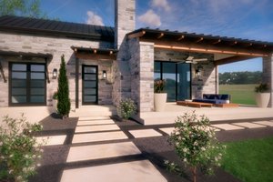 Exterior - Front Elevation Home Plan - Contemporary Exterior - Front Elevation Plan #935-22