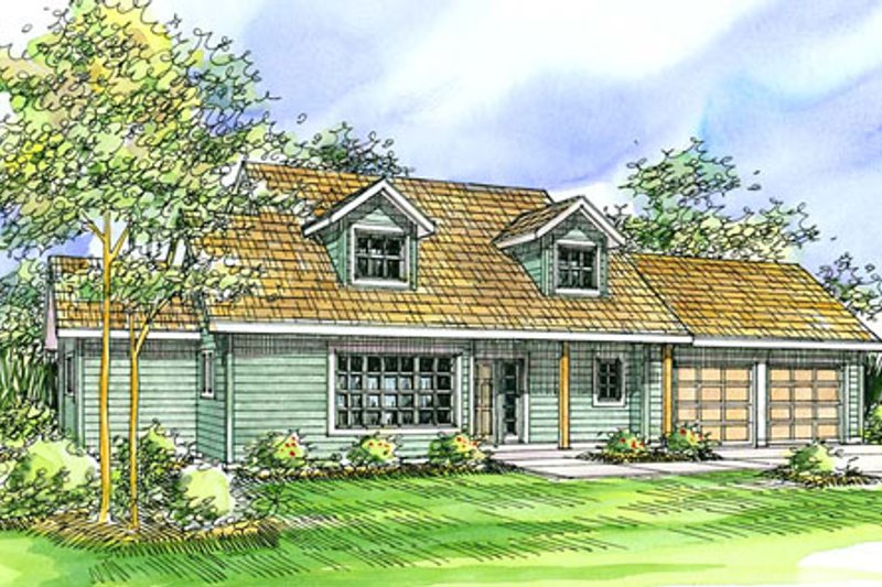 House Blueprint - Farmhouse Exterior - Front Elevation Plan #124-321