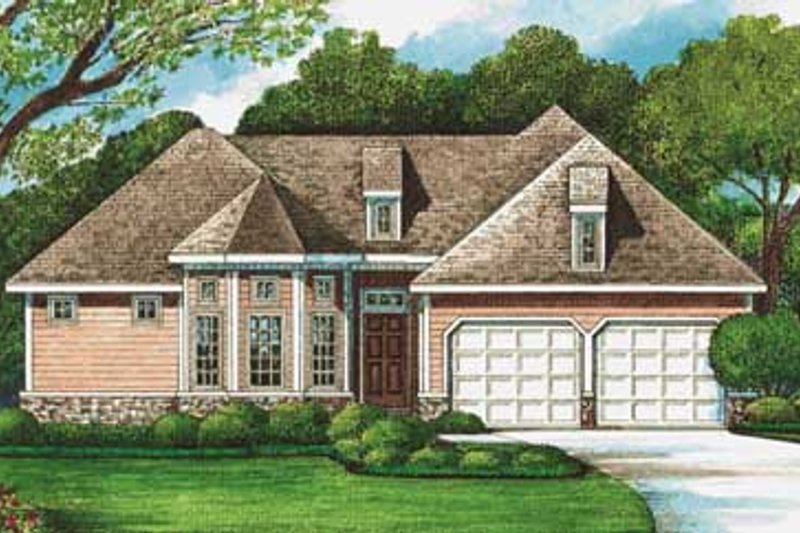 Dream House Plan - Exterior - Front Elevation 4 for European House Plan #20-1412 - 3 bed, 2.5 bath