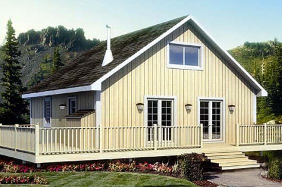 Exterior - Front Elevation for Ranch House Plan #312-756 - 2 bed, 1 bath