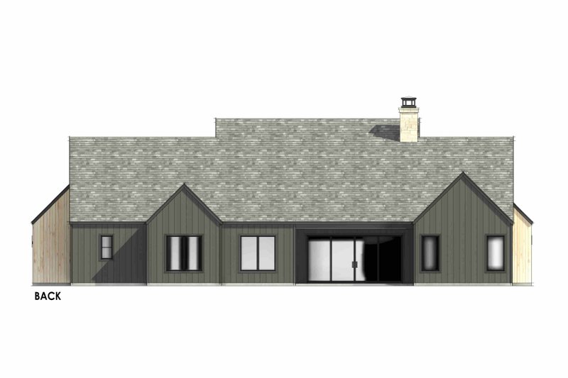 Dream House Plan - Exterior - Rear Elevation 1 for Farmhouse House Plan #1096-209 - 4 bed, 3 bath