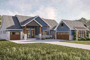 Beach Exterior - Front Elevation Plan #455-534