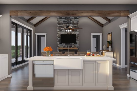 Interior - Kitchen for Barndominium House Plan #923-366 - 3 bed, 3.5 bath