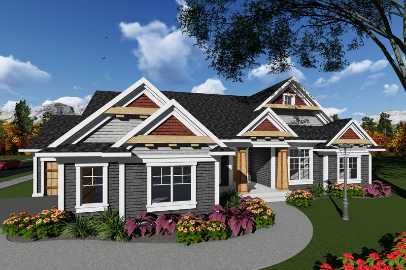 Home Plan - Ranch Exterior - Front Elevation Plan #70-1275