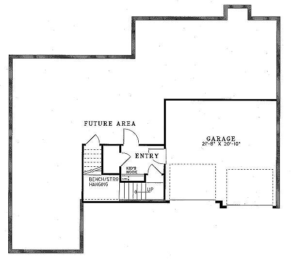 Home Plan - Traditional Floor Plan - Lower Floor Plan #17-303