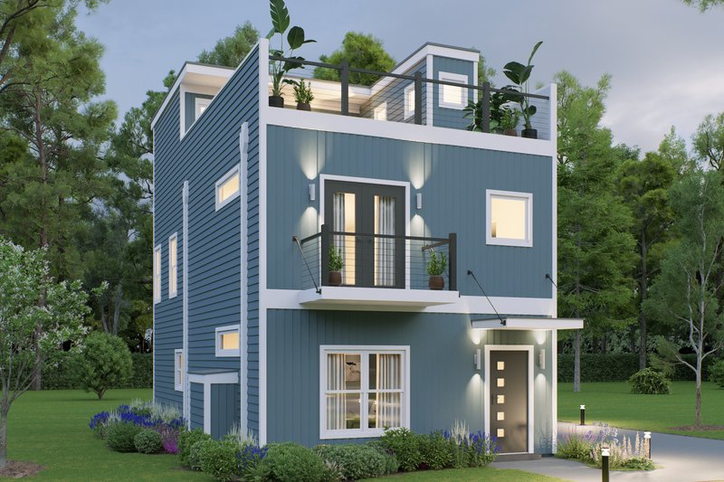 Architectural House Design - Exterior - Front Elevation 2 for Contemporary House Plan #932-1449 - 2 bed, 3 bath