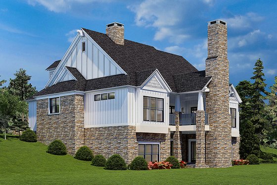 Exterior - Other Elevation 2 for Traditional House Plan #17-3430 - 5 bed, 5.5 bath