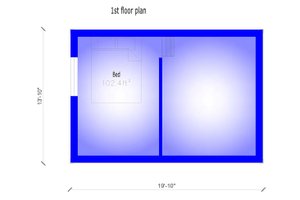 Floor Plan - Main Floor for Modern House Plan #549-31 - 1 bed, 1 bath