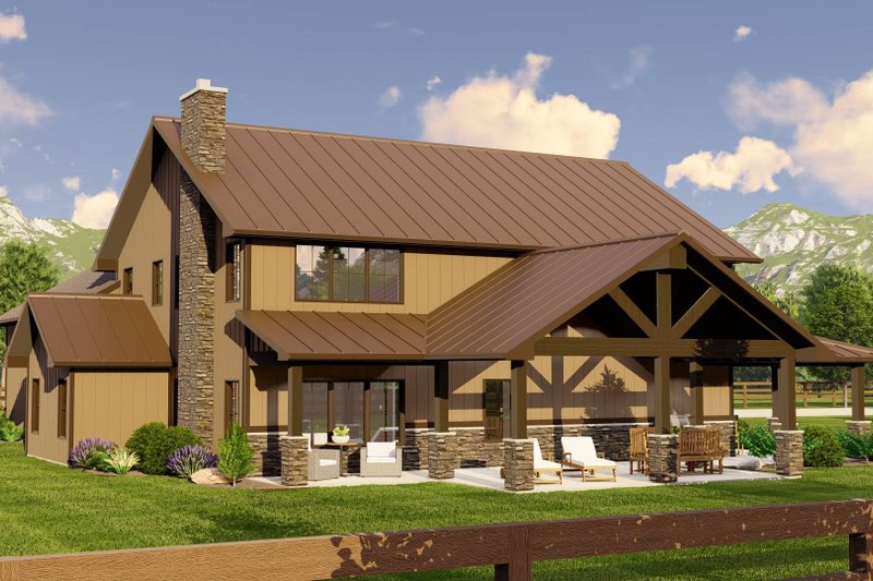 House Blueprint - Exterior - Other Elevation 1 for Barndominium House Plan #1064-222 - 3 bed, 2.5 bath