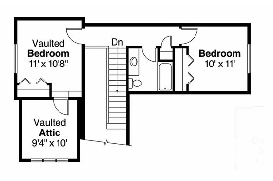 Floor Plan - Upper Floor for Craftsman House Plan #124-907 - 3 bed, 2.5 bath