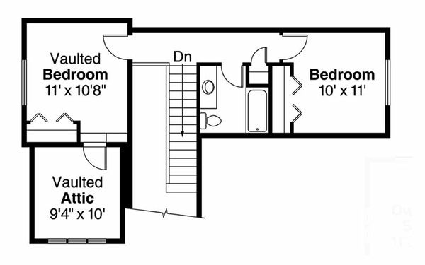 Craftsman Floor Plan - Upper Floor Plan #124-907