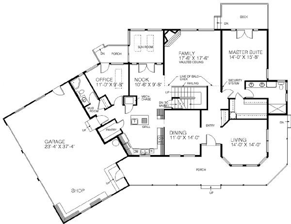 Traditional Floor Plan - Main Floor Plan #60-164