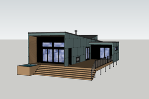 Exterior - Front Elevation for Modern House Plan #909-7 - 3 bed, 1 bath