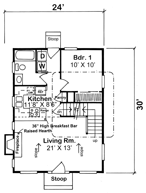 Contemporary Floor Plan - Main Floor Plan #312-239