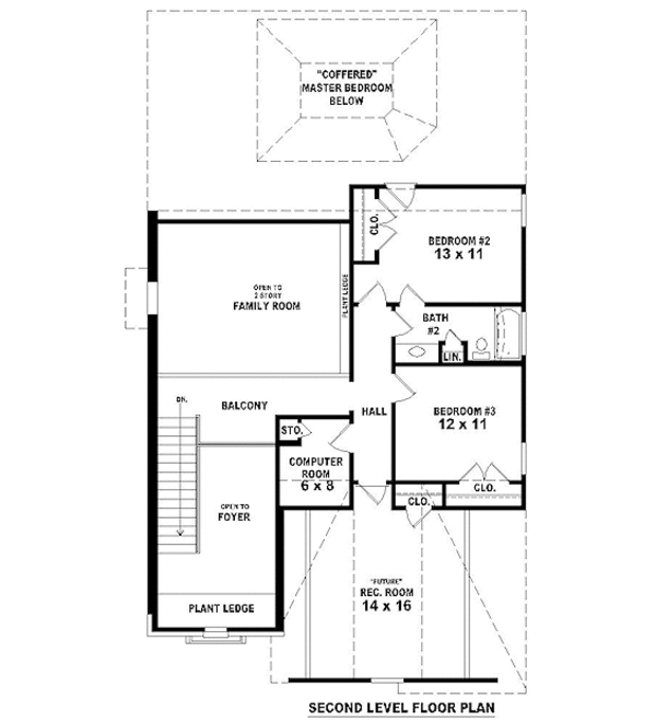 European Floor Plan - Upper Floor Plan #81-13793
