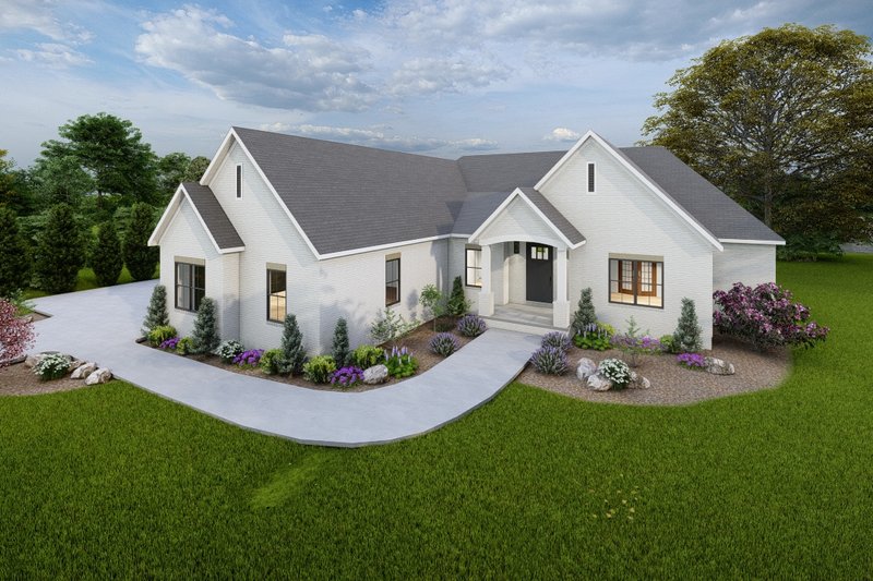 House Plan Design - Exterior - Front Elevation 3 for Craftsman House Plan #1089-13 - 4 bed, 2.5 bath