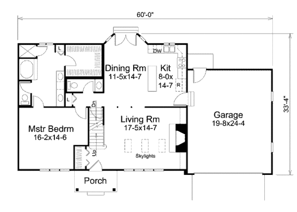 Traditional Style House Plan - 3 Beds 2.5 Baths 1850 Sq/Ft Plan #57-445 ...