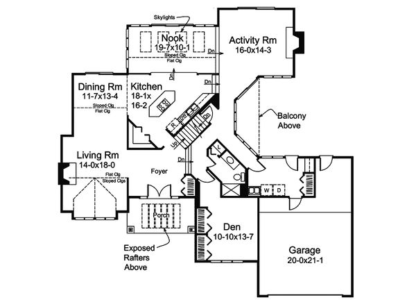 Dream House Plan - Contemporary Floor Plan - Main Floor Plan #57-700