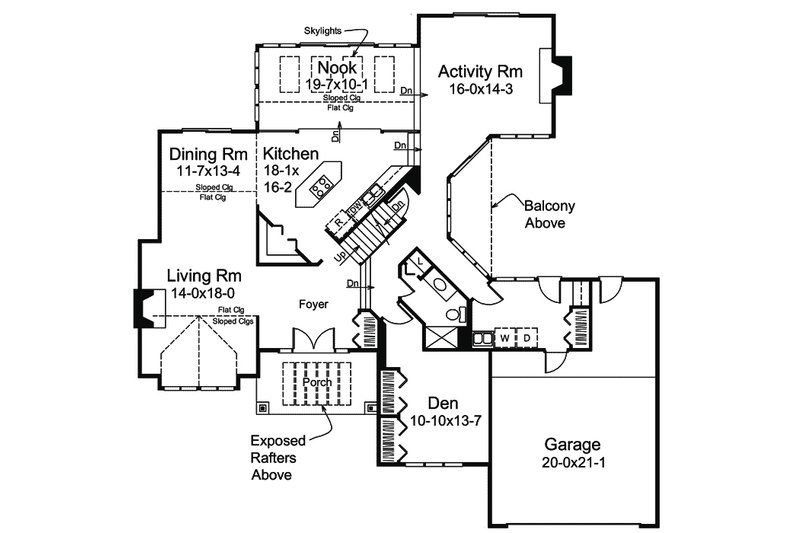 Dream House Plan - Floor Plan - Main Floor for Contemporary House Plan #57-700 - 4 bed, 3 bath