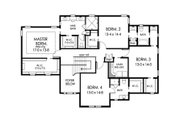 Colonial Style House Plan - 5 Beds 4 Baths 3716 Sq/Ft Plan #1010-217 