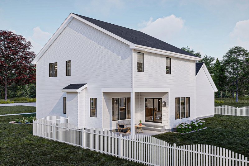 House Blueprint - Exterior - Other Elevation 1 for Colonial House Plan #455-619 - 3 bed, 2.5 bath