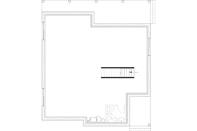 House Design - Floor Plan - Lower Floor for Cabin House Plan #23-2879 - 3 bed, 2.5 bath