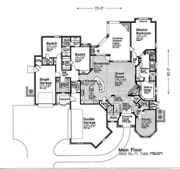 House Design - European Floor Plan - Main Floor Plan #310-1293
