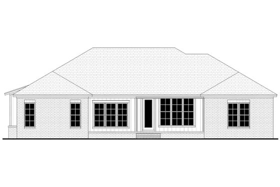 Exterior - Rear Elevation for Traditional House Plan #430-271 - 4 bed, 3.5 bath