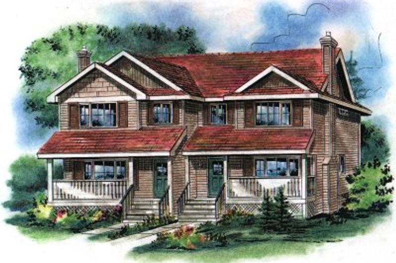 Dream House Plan - Farmhouse Exterior - Front Elevation Plan #18-293