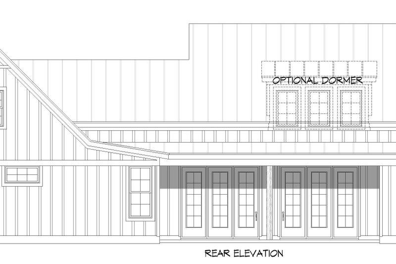 Dream House Plan - Exterior - Rear Elevation for Farmhouse House Plan #932-1206 - 3 bed, 3 bath