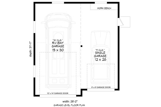 Floor Plan - Main Floor for Barndominium House Plan #932-1154, 0 bath