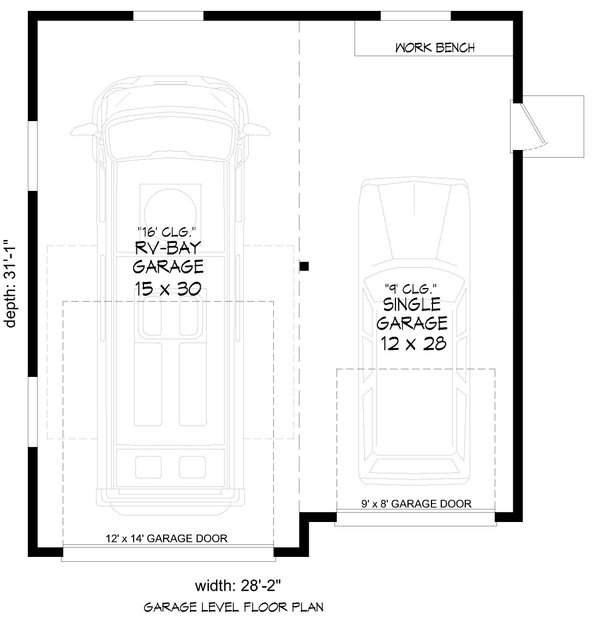 Barndominium Floor Plan - Main Floor Plan #932-1154