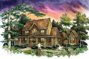 Country Exterior - Front Elevation Plan #71-122