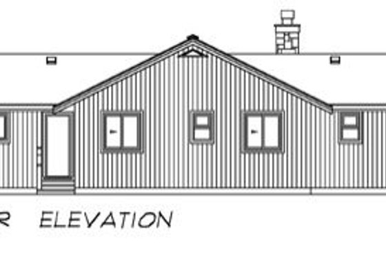 Exterior - Rear Elevation for Contemporary House Plan #47-322 - 3 bed, 2 bath