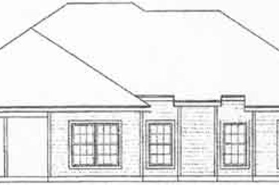 Exterior - Rear Elevation for Traditional House Plan #31-122 - 3 bed, 2 bath