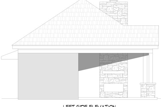 Exterior - Other Elevation for Contemporary House Plan #932-1025, 1 bath
