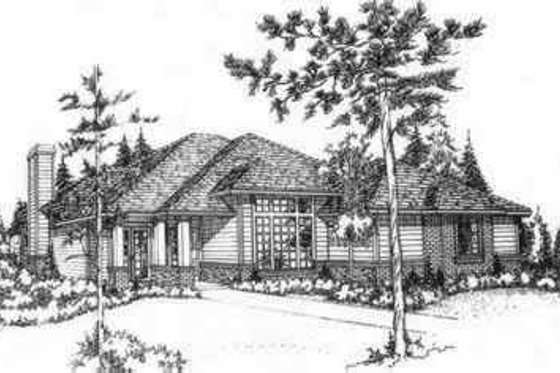 Exterior - Front Elevation for Modern House Plan #78-207 - 2 bed, 2 bath