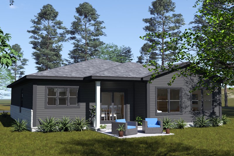 Architectural House Design - Exterior - Rear Elevation for Modern House Plan #513-2454 - 3 bed, 2.5 bath