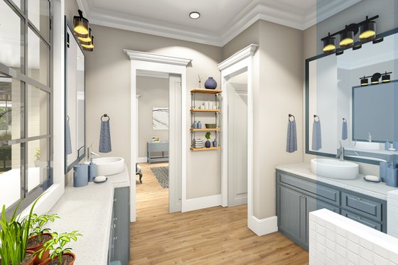 Interior - Master Bathroom 1 for Ranch House Plan #406-9655 - 3 bed, 2 bath