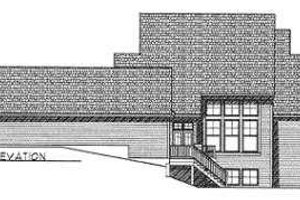 Exterior - Rear Elevation for Traditional House Plan #70-487 - 3 bed, 2.5 bath