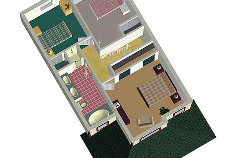 House Blueprint - Photo 1 for Farmhouse House Plan #25-2063 - 3 bed, 1.5 bath