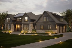 Exterior - Front Elevation 3 for Craftsman House Plan #1086-17 - 4 bed, 3.5 bath