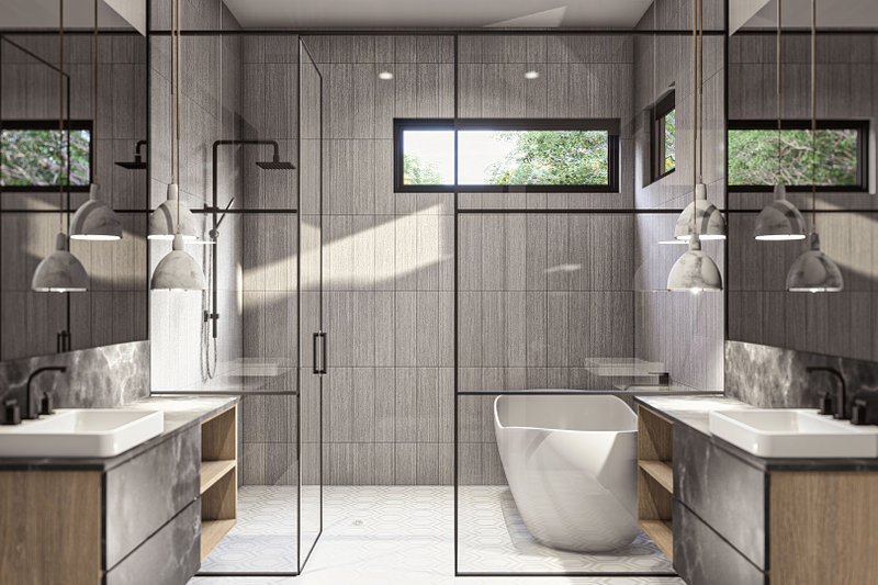 Home Plan - Interior - Master Bathroom for Modern House Plan #455-513 - 5 bed, 3.5 bath