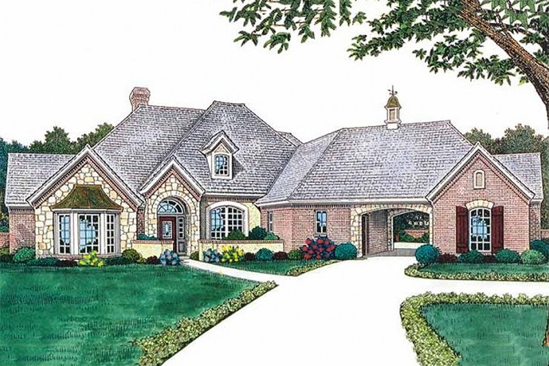 Home Plan - European style home, elevation